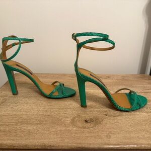 Ralph Lauren Purple Label Green Strappy Heels